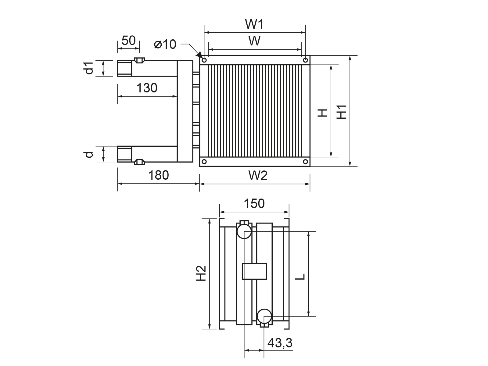 Водяной нагреватель Ecoclima Pro Vent ECT WH-T 300*300
